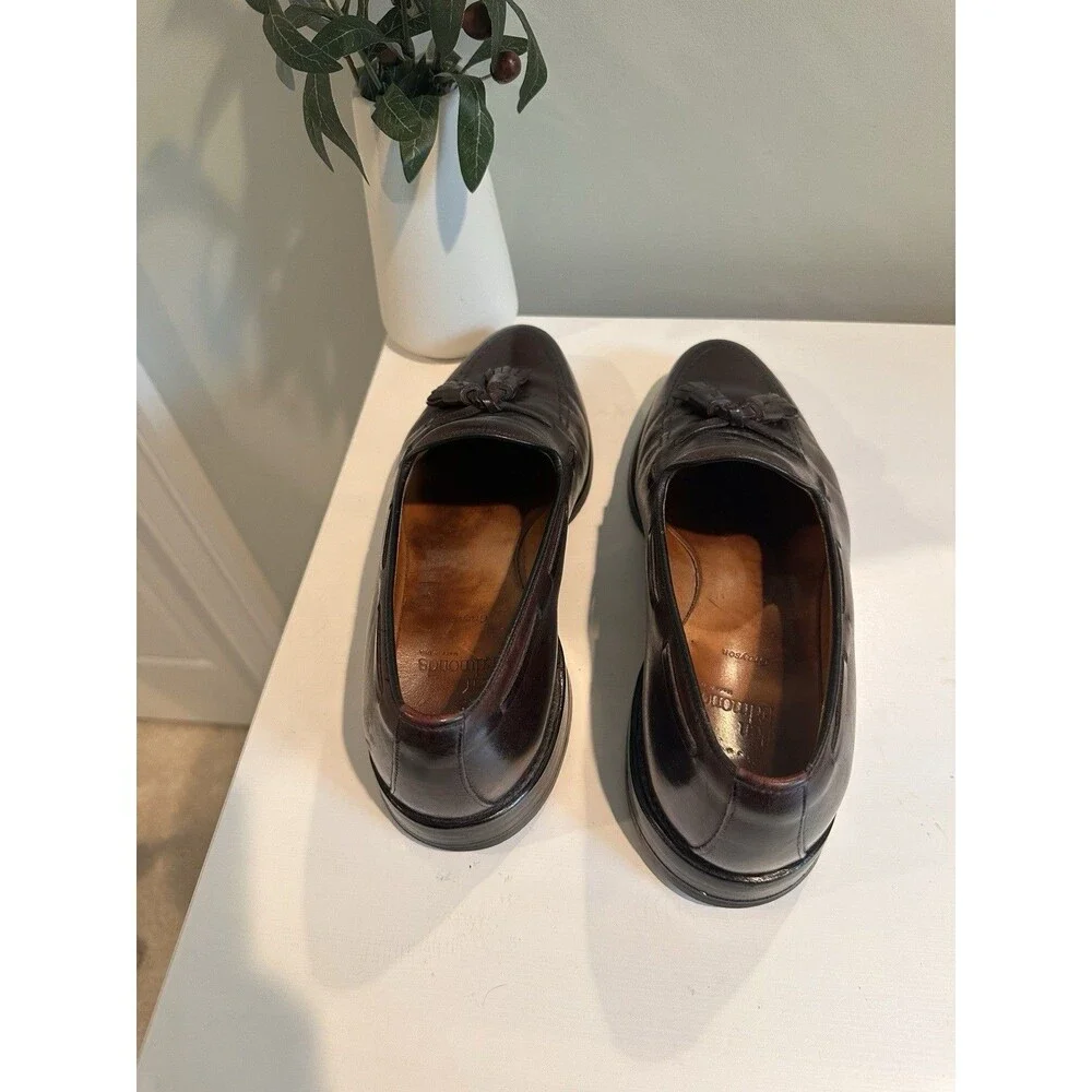 VTG Allen Edmonds Men's Burgundy Leather Tassel Loafers Dress Shoes Size 8.5 D